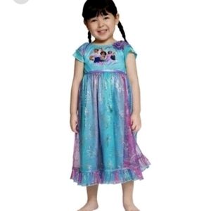 Disney Encanto Nightgown Pajama Shirt Movie Girls Fantasy Costume Dress, Nwt